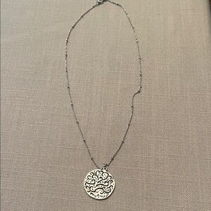 Silpada Silver Tree of Life Medallion Necklace